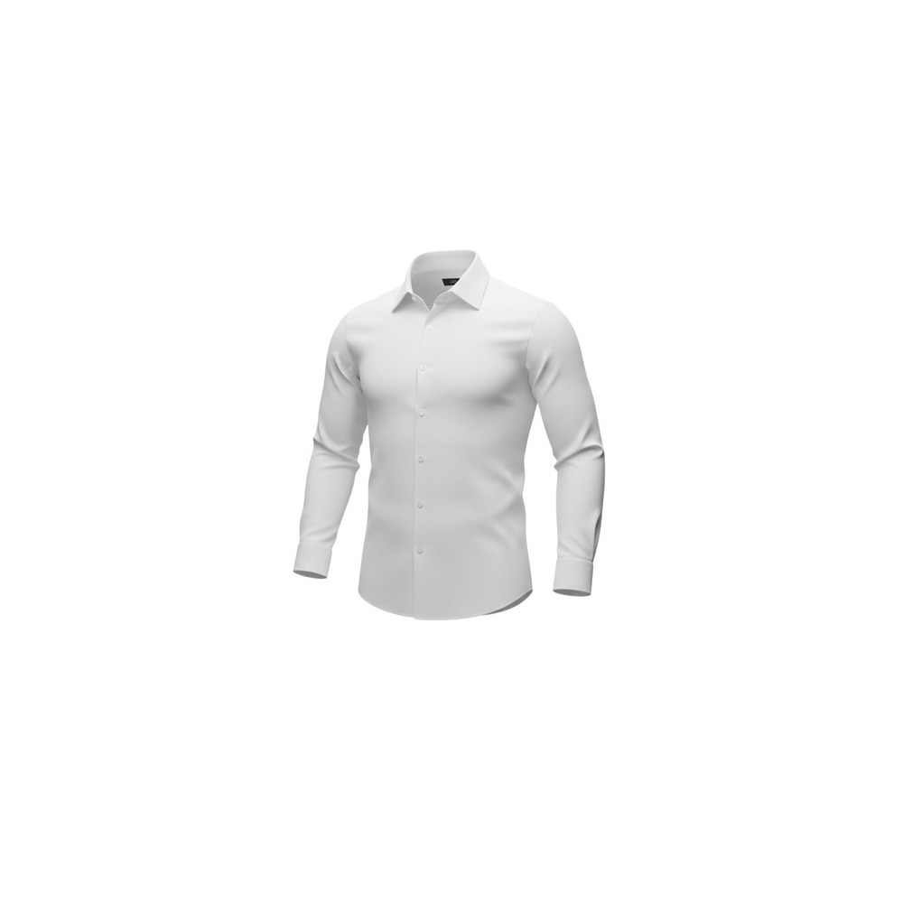 Calvin Klein Dress Shirt Mens 16 32/33 White Herringbone Cotton Long Sleeve